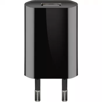 Fonte de alimentação USB GOOBAY 5 W, 1x USB 2.0, entrada 100–240 V, preto