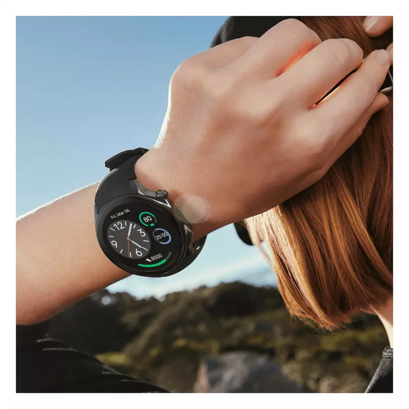 OnePlus Watch 2 - 46 mm - smartwatch com pulseira - fluoroelastómero - tamanho do pulso: 140-210 mm - ecrã 3,63 cm (1,43)