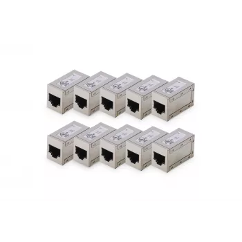 Acoplamentos modulares CAT 6 blindados Digitus 10 unid. RJ-45 contactos dourados