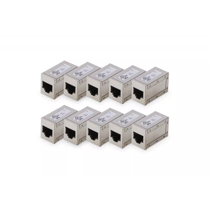 Acoplamentos modulares CAT 6 blindados Digitus 10 unid. RJ-45 contactos dourados