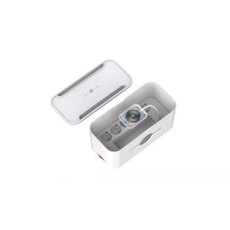 Extensão de energia Energizer EPB2500W03EU — cabo de 2 m, 5 tomadas, 2500 W, interior, branco