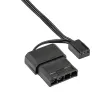 Akyga AW-12A-BR ventoinha de caixa de 120 mm, 4 LEDs vermelhos, Molex / 3-Pin