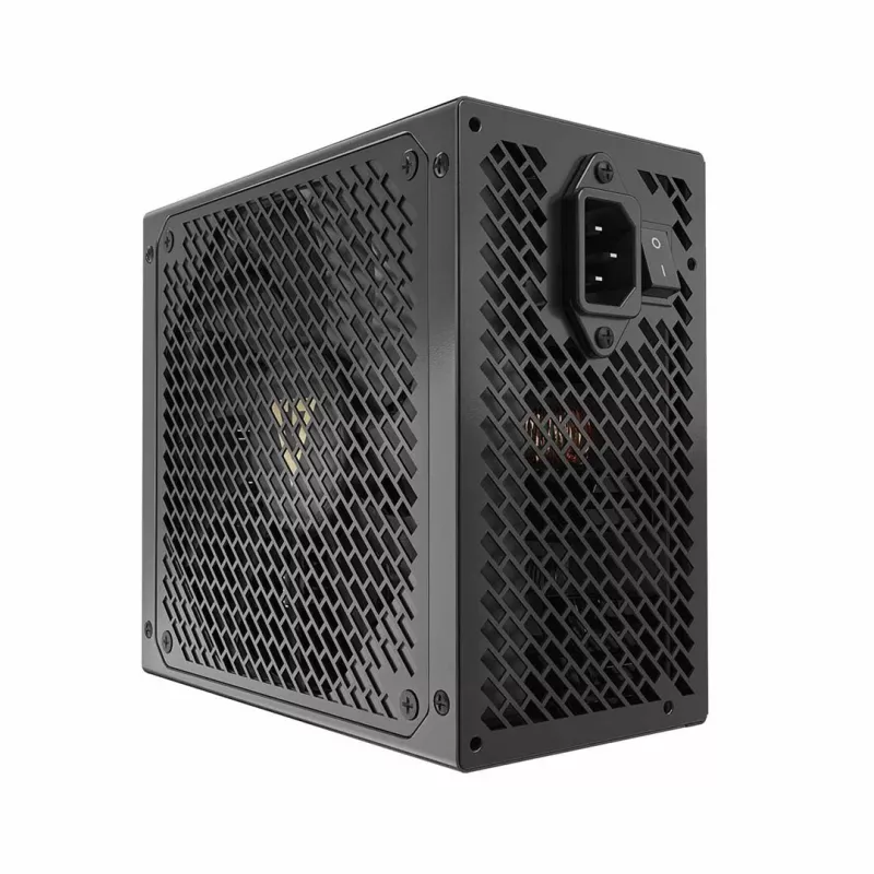 Fonte de alimentação MODECOM VOLCANO HEX GOLD 750W, 80 PLUS Gold, ATX 3.1, modular, ventoinha de 14 cm