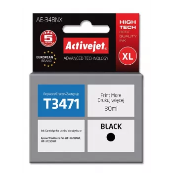 Tinta Activejet AE-34BNX (substituto para Epson 34XL T3471; Supreme; 30 ml; preto)