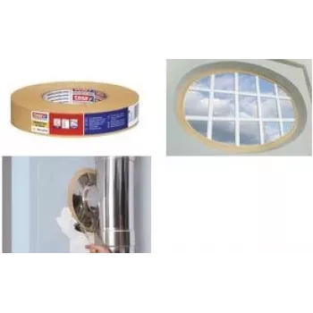 Fita de mascarar Tesa 04319-00006 19 mm x 50 m — fita de pintor flexível para curvas