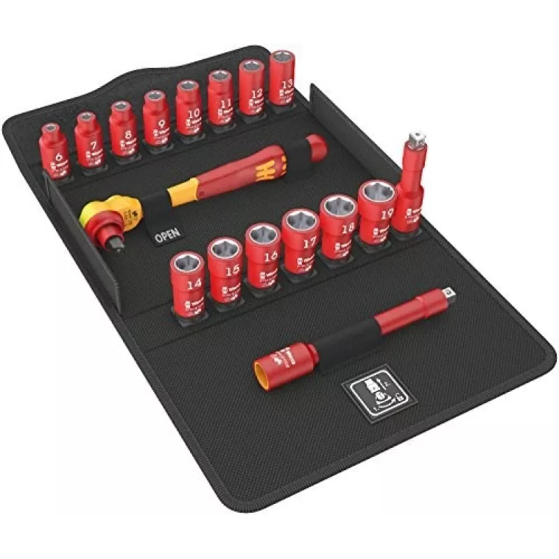 Wera 8100 SB VDE 1 conjunto de chaves de caixa 17 peças