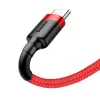 Cabo USB 2.0 A para USB-C Baseus CATKLF-B09 1m QC3.0 trançado em nylon vermelho, carregamento rápido e sincronização de dados