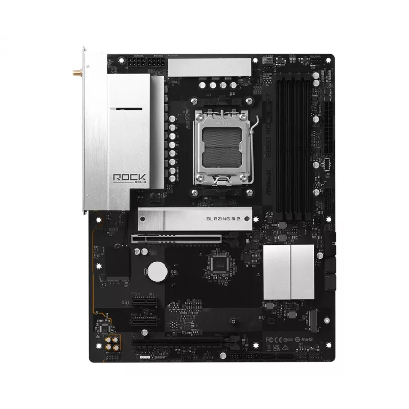 Placa-mãe ASRock B850 Rock WiFi 7, socket AMD AM5, ATX, DDR5, Wi-Fi 7