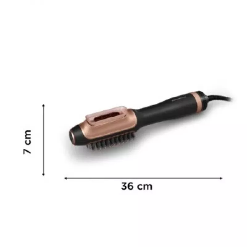 Escova de ar quente ROWENTA CF9840F0 — tecnologia Warm, 220–240 V, preto/cobre, função iões