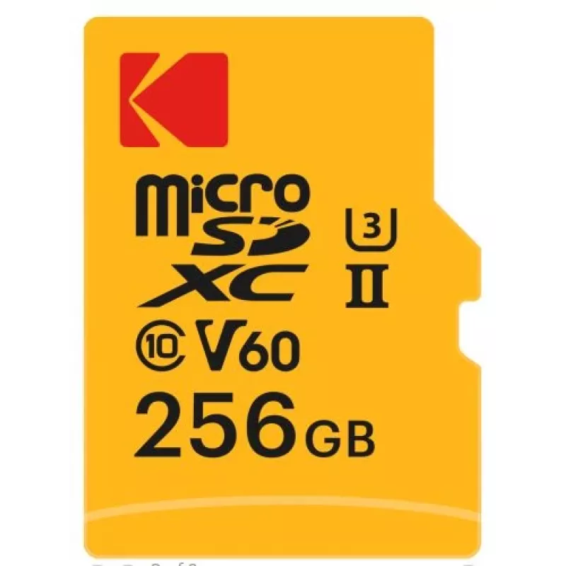 Memória flash Kodak 256GB UHS-II U3 A1 V60 Ultra Pro EKMSDM256GUHS2V1K