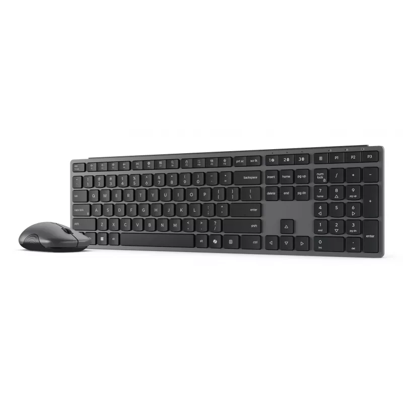 Conjunto de teclado e rato sem fios Lenovo 700 Modern Multi-Device – layout inglês dos EUA, Bluetooth, Luna Grey