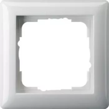 Moldura de parede Gira Standard 55 branca — sem parafusos, termoplástico, 80,7×80,7 mm, 11,4 mm de espessura