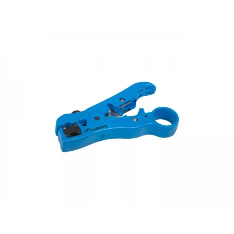 Descascador de cabos LANBERG NT-0102, punho de plástico, isolamento de proteção, lâminas substituíveis, azul