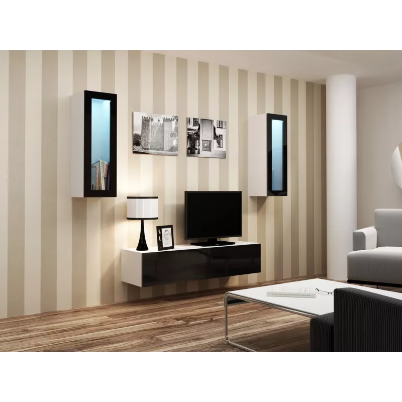 Suporte de TV Cama VIGO 140 30/140/40 branco/preto brilhante