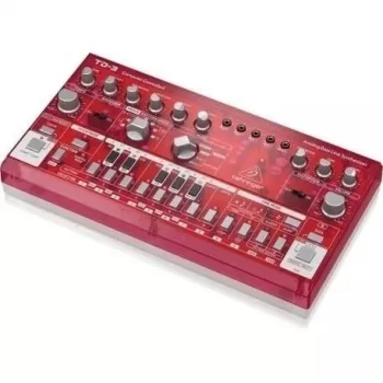 Sintetizador de linha de baixo Behringer TD-3-SB vermelho transparente