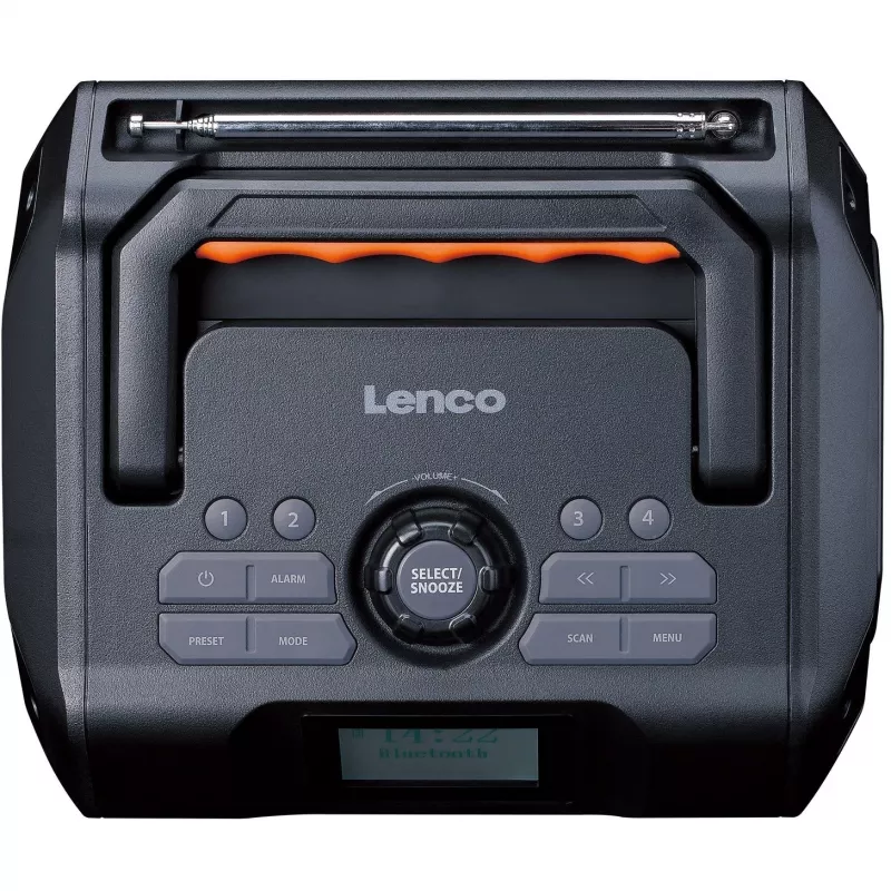 Rádio digital portátil Lenco ODR-160GY cinzento FM/AM com sintonizador digital e design compacto