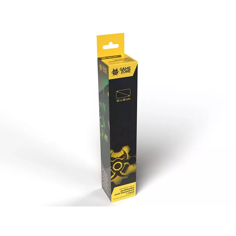 TRACER GameZone Hexy3 tapete de rato para gaming, 35 x 28 x 0,4 cm, preto/amarelo