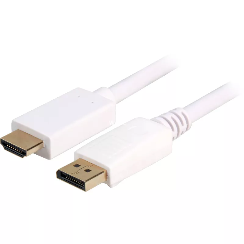 Cabo adaptador Sharkoon DisplayPort 1.2 > HDMI 4K branco 3 metros