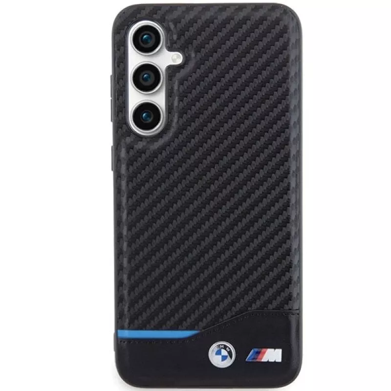 BMW | BMHCS23FE22NBCK | Tampa traseira | Samsung | Galaxy S23 FE | Couro Carbono | Preto