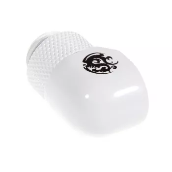 Bitspower BP-DW90R adaptador rotativo de 90° G1/4 macho para G1/4 fêmea, branco