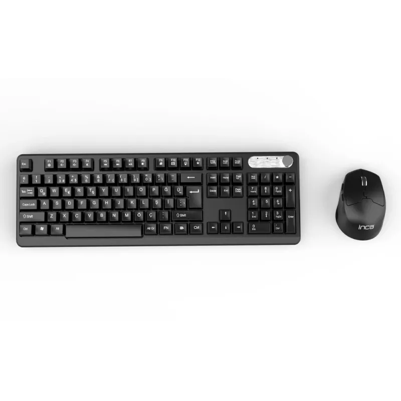 Inca IWS-549U Teclado Rato incluído Office RF sem fios USB QWERTY turco preto