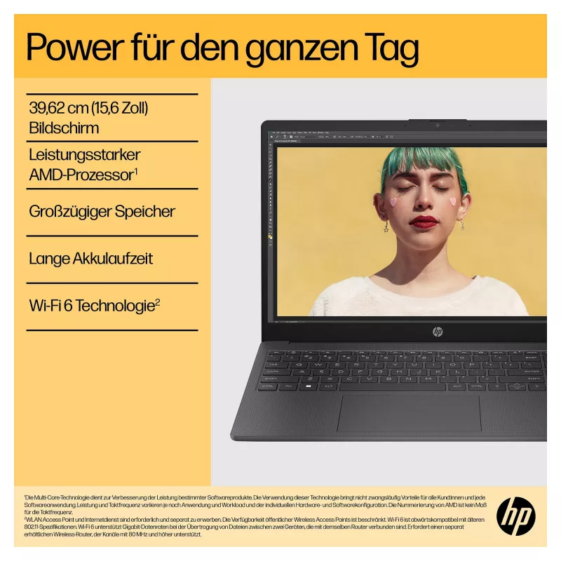 HP 15-fc0676ng 39,6 cm (15,6 polegadas) portátil - Ryzen 7 - 16 GB RAM - 1 TB SSD - prateado (C94P3EA#ABD)
