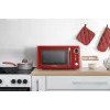 Micro-ondas de bancada ETA Storio Vermelho Solo – 20 L, 700 W, 5 níveis de potência, prato giratório de 245 mm