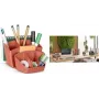 Organizador de secretária CEP TERRA NOVA terracota – 6 compartimentos, 14,3×15,8×9,3 cm