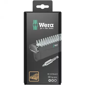 Wera 2 SB Conjunto de pontas para chave de fendas 30 peças Phillips Pozidriv
