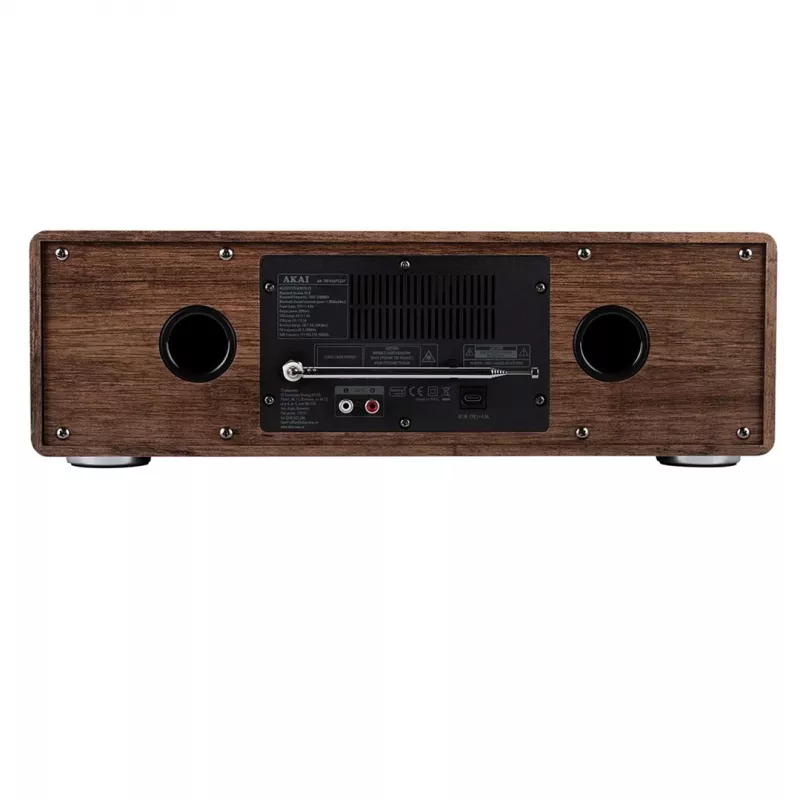Micro-HiFi AKAI AM-100 RHAPSODY — mini sistema de áudio compacto com amplificador integrado e reprodução de CD/USB