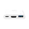 LogiLink 0,14 m 2xUSB-C HDMI USB A branco