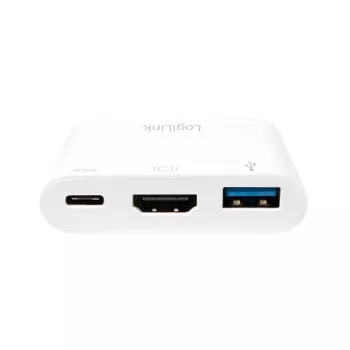 LogiLink 0,14 m 2xUSB-C HDMI USB A branco