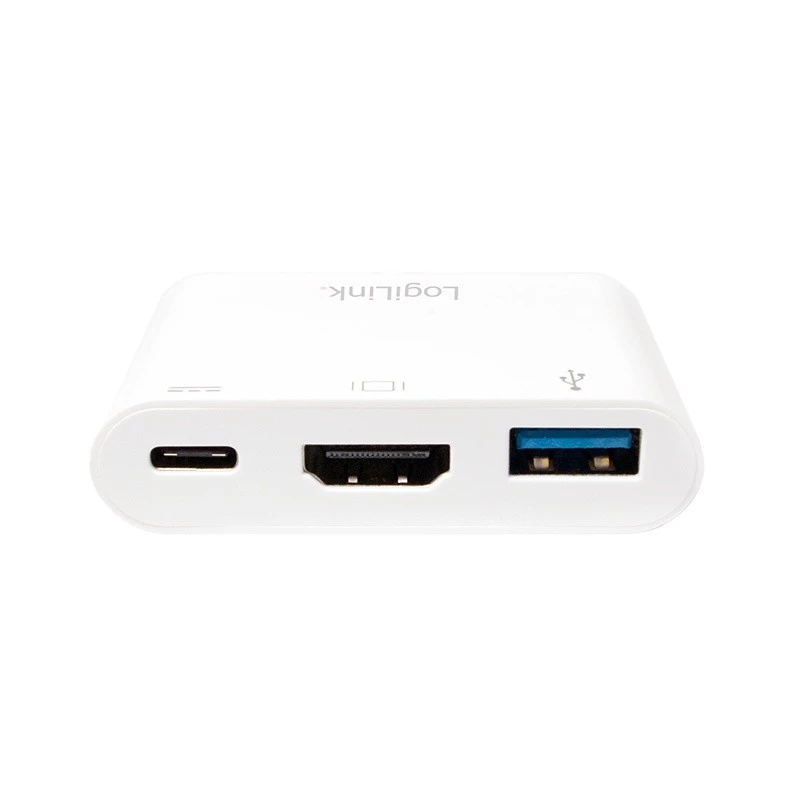 LogiLink 0,14 m 2xUSB-C HDMI USB A branco