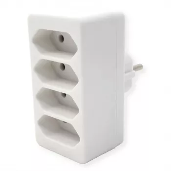 Régua de Tomadas Bachmann 921.273 – 4× Tomadas Euro, PVC Branco