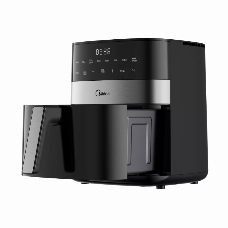 Fritadeira de ar quente Midea | MF-CN65E | Potência 1700 W | Capacidade 6,5 L | preto