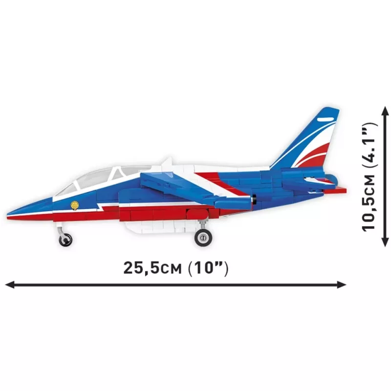 Brinquedo de construção Cobi Alpha Jet Patrouille de France modelo à escala 1:48 COBI-5841