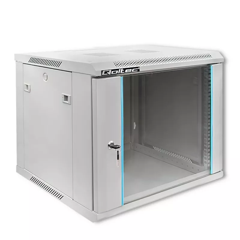 Armário rack QOLTEC 19 polegadas 9U 600x500x600 montagem na parede ou no chão caixa de servidor