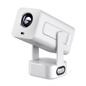 EXTRALINK SMART projetor CINEMA&KARAOKE IMS360 1920X1080P ANDROID 13 projetor para filmes, jogos e música COM 2 MICROFONES branco 300 lúmenes LCD