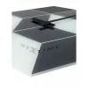 Relógio de parede NeXtime 8171 Cubic, 43,5x37 cm, preto/branco/cinzento