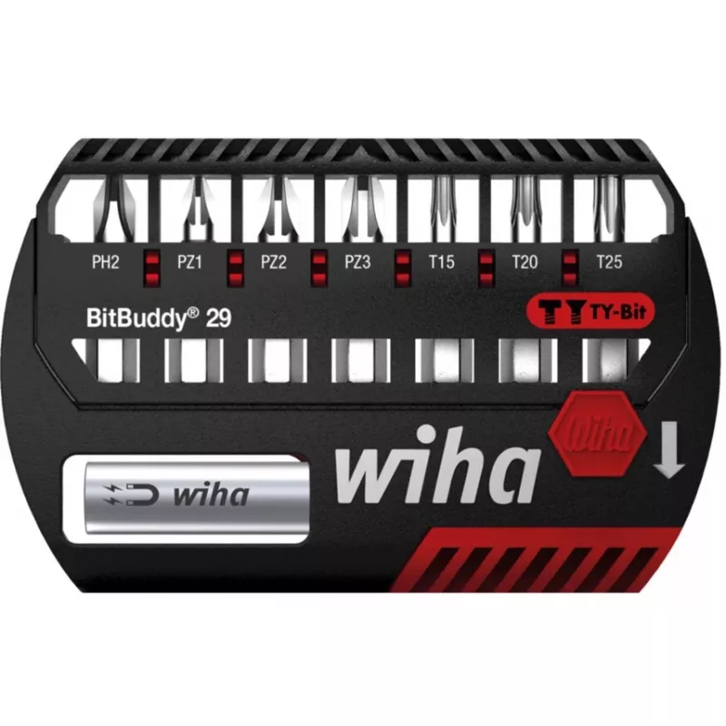 WIHA 42137 - Conjunto de bits BitBuddy, 8 peças mistas, 29 mm, bit TY (42137)