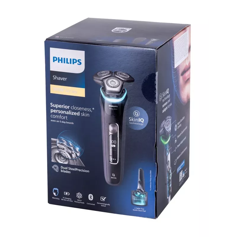 Máquina de barbear Philips SHAVER Series 9000 S9976/55 homem máquina de barbear rotativa aparador preto