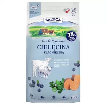 BALTICA Aromas Regionais Raças Pequenas Vitela com Cordeiro - Alimento Seco para Cães - 3 kg