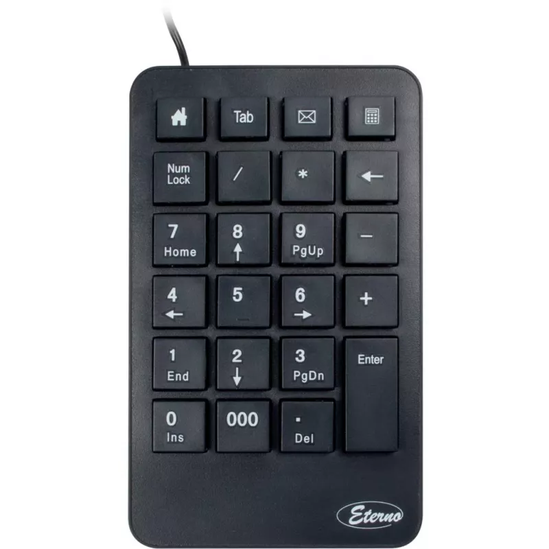 Teclado numérico Inter-Tech KB-120 Universal USB preto