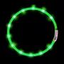 Coleira LED Anicoll verde para cães e gatos modelo iluminação recarregável
