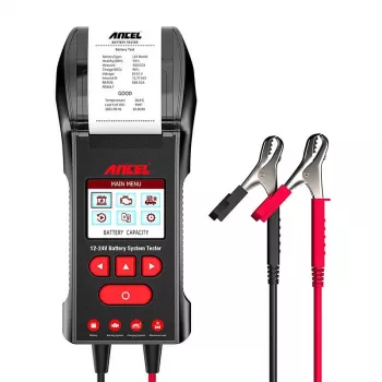 Testador de bateria com impressora Ancel BST600 – testador portátil de bateria de veículo e sistema de carregamento