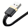 Cabo Baseus Cafule USB Lightning 1,5 A 2 m (dourado+preto)