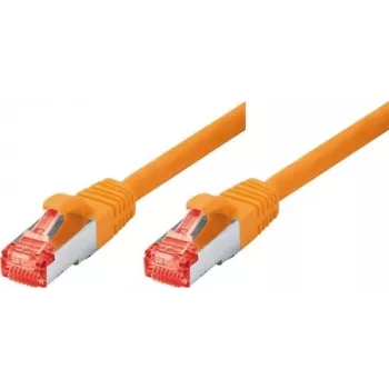 Tecline exertis Connect - Cabo de rede - RJ-45 (M) para RJ-45 (M) - 3 m - Cabo SSTP - CAT 6 - isento de halogéneos - laranja (71503A)
