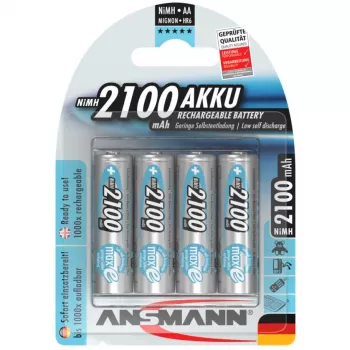 1x4 pilhas recarregáveis Ansmann maxE NiMH Mignon AA 2100 mAh 5035052