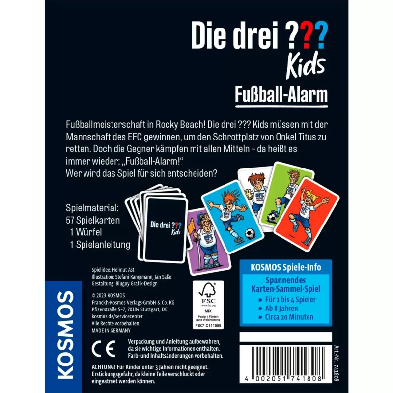 Die drei Kids - Alarme de Futebol, jogo de cartas
