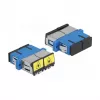 Acoplador de fibra ótica DeLOCK 86893 SC duplex fêmea para SC duplex fêmea azul